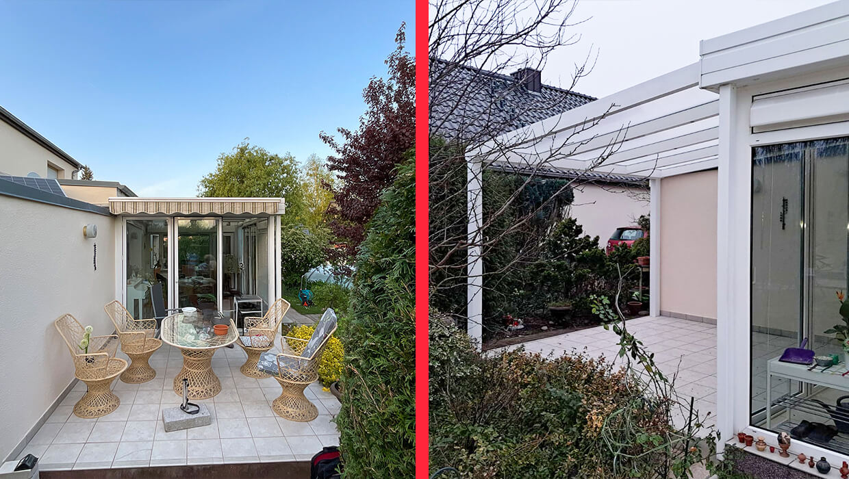 Montage einer Terrassenüberdachung in Woltersdorf