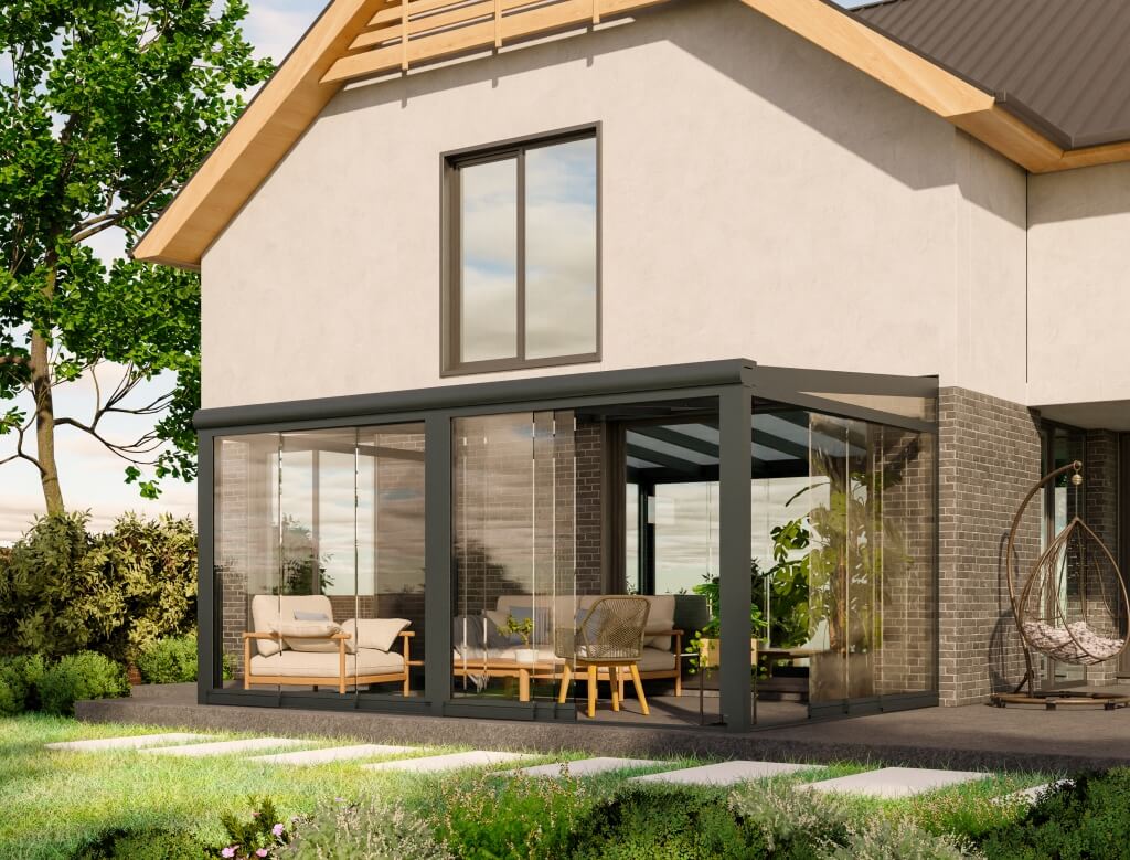 Terrassenüberdachung alu glas 6x3