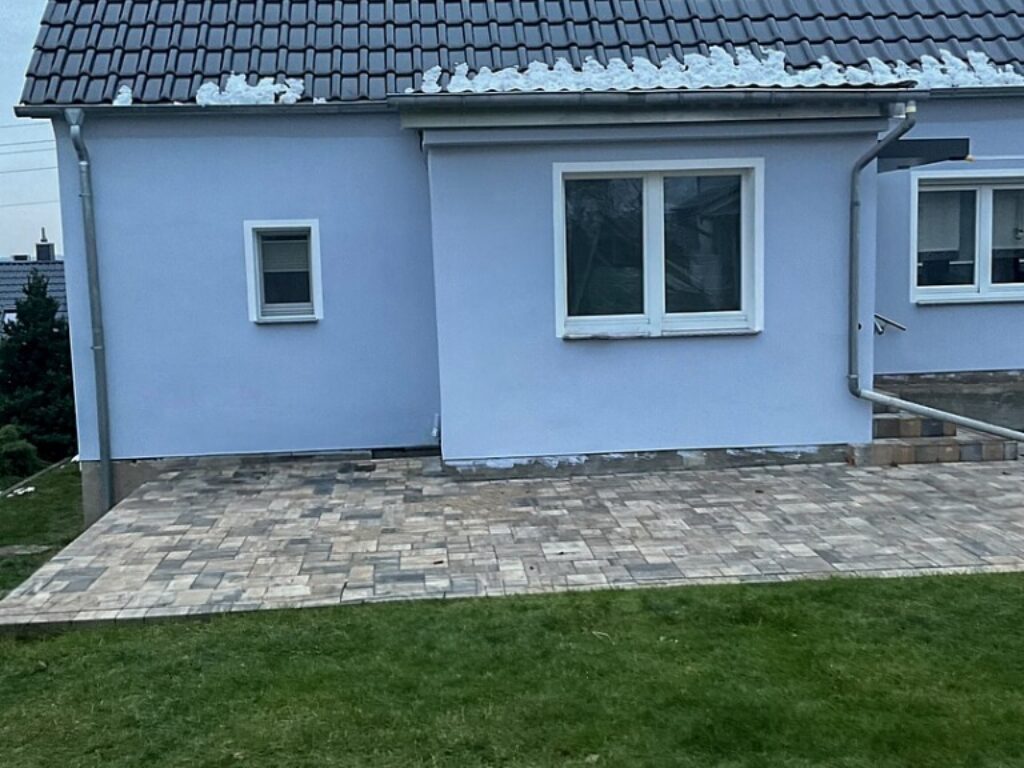 Terrasse mit Glasdach