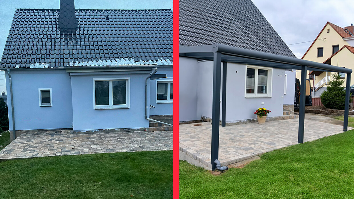 Terrasse mit Glasdach in Mügeln