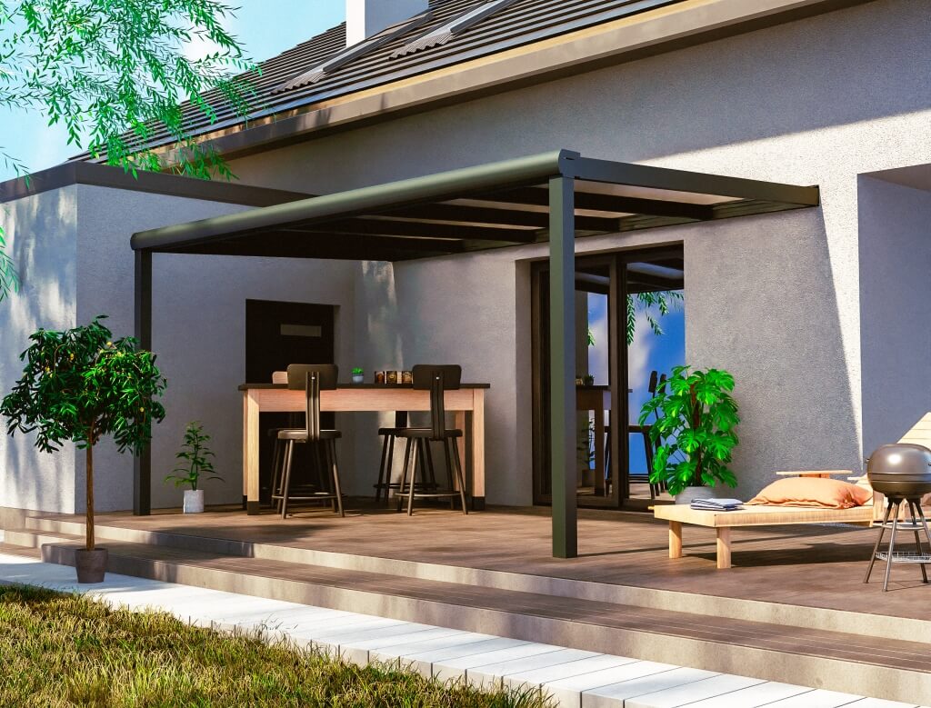 Terrassenüberdachung 3x5 Glas