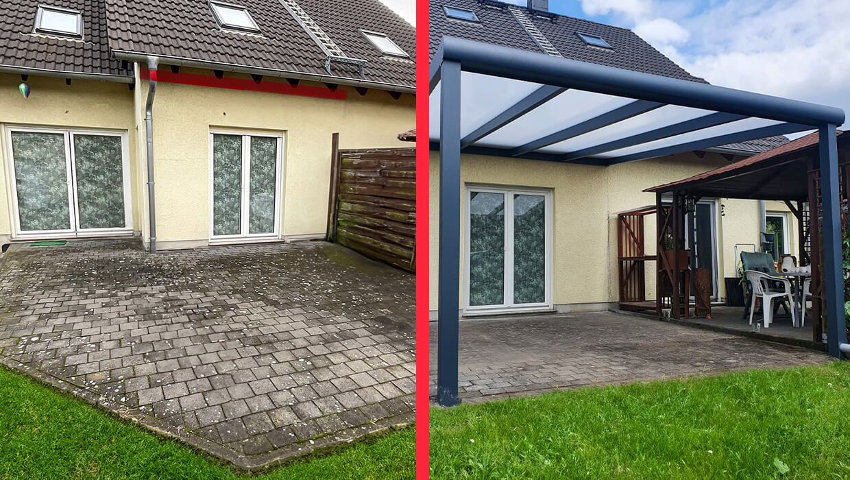 Terrassenüberdachung Alu mit Montage in Heinersbrück