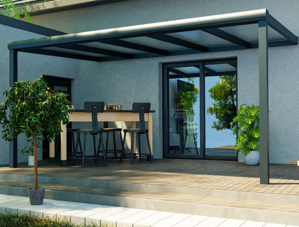Terrassenüberdachung Glas 3x5m