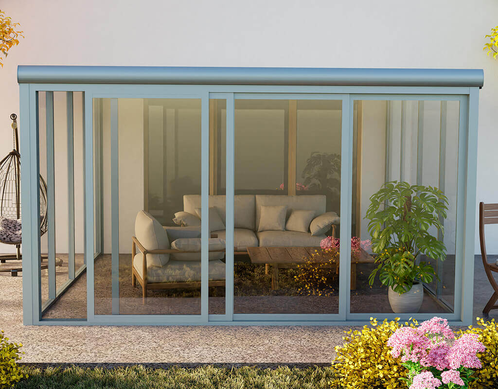 Terrassenüberdachung sonnenschutz 4x4m