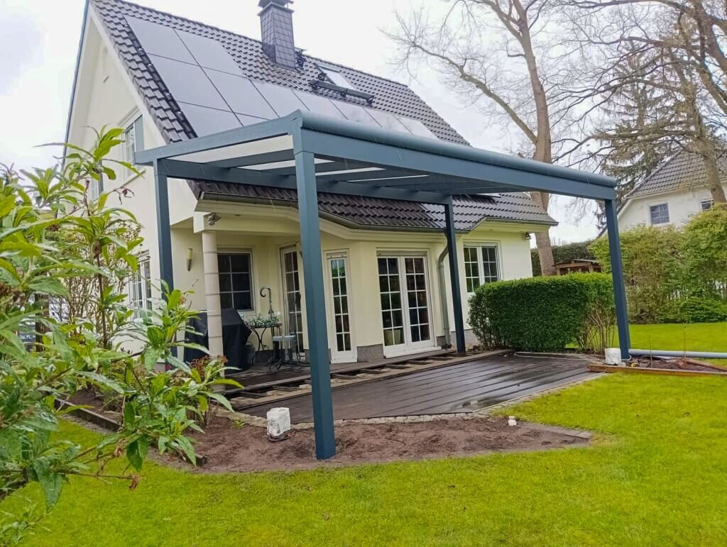 Freistehende Terrassenüberdachung Alu Freistehende Terrassenüberdachung Alu