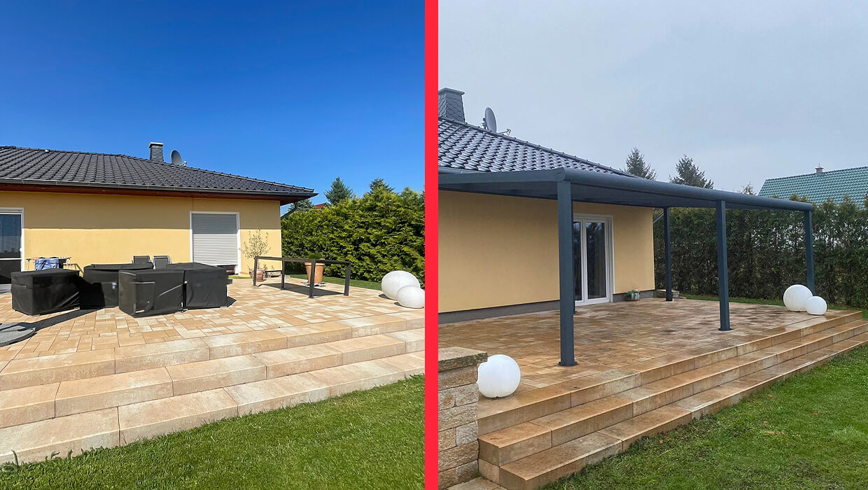 moderne Terrassenüberdachung