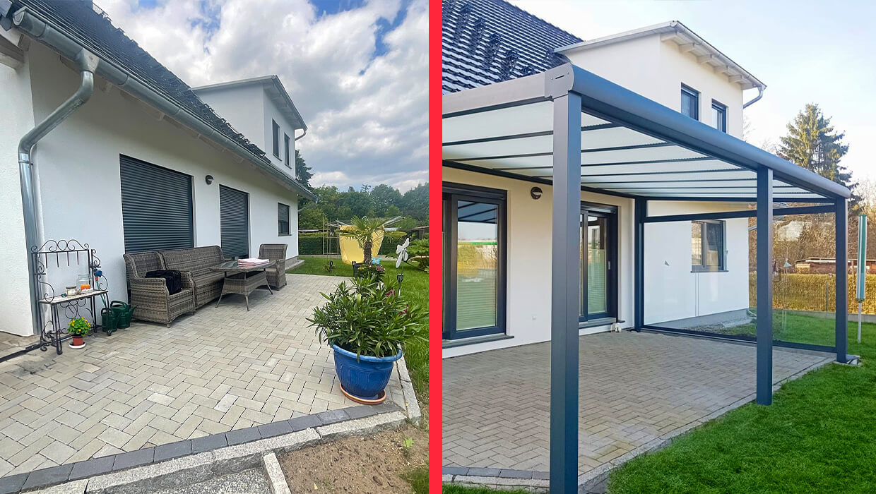 Plissee Terrassenüberdachung Peitz