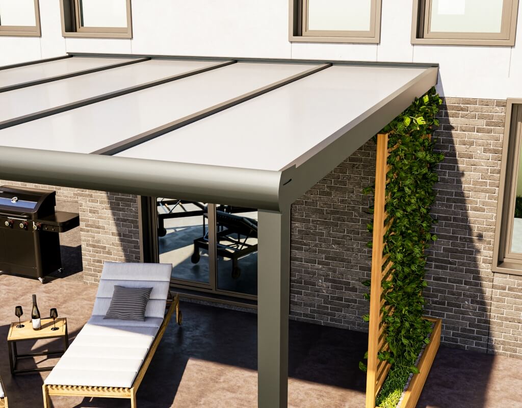 Terrassenüberdachung Glas 4×4m Selbmontage