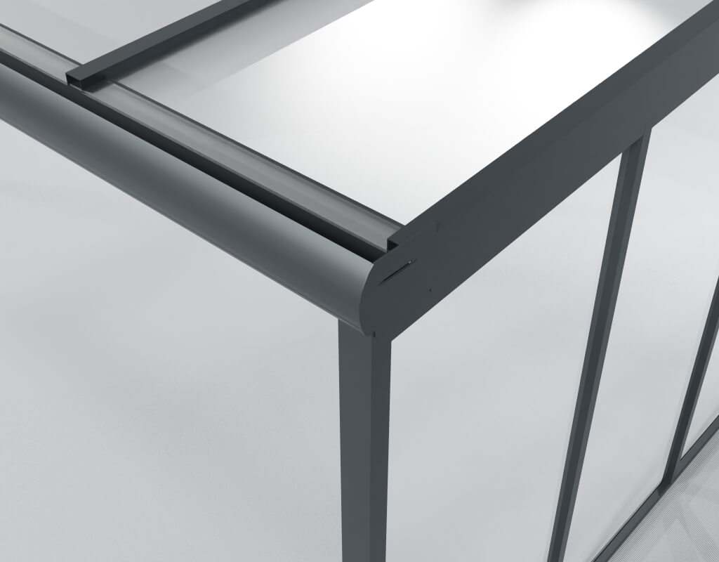 Terrassenüberdachung mit Seitenwand 5×3m