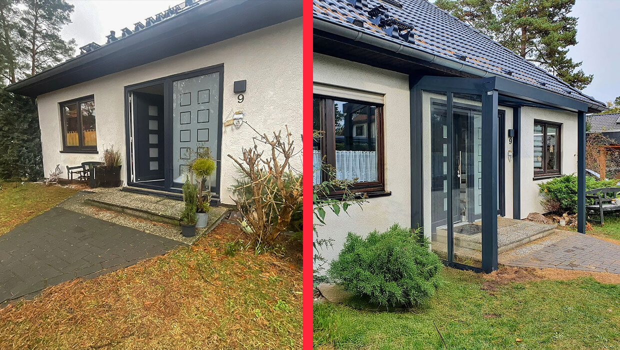 Eingangstür Überdachung