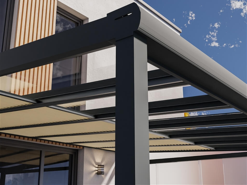 Terrassenüberdachung mit Markise 4x6