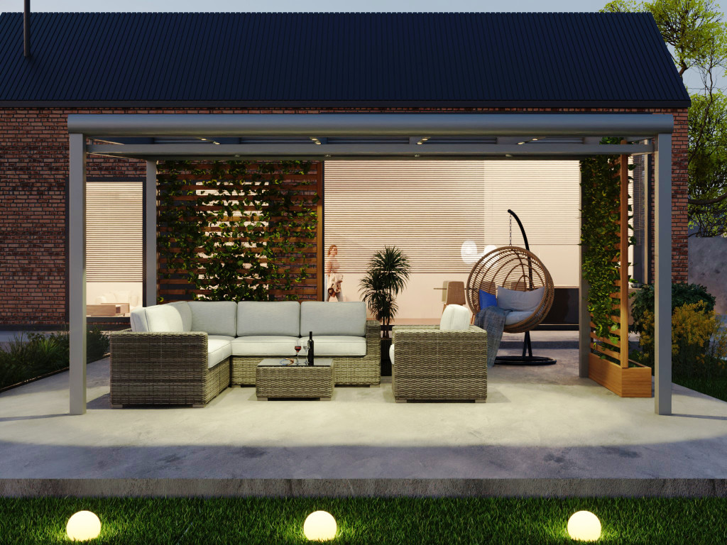 Terrassenberdachung mit Markise 5x3 - JW COMPANY