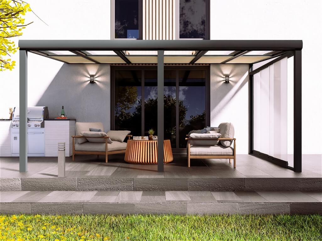 Terrassenüberdachung mit Markise 6x4m