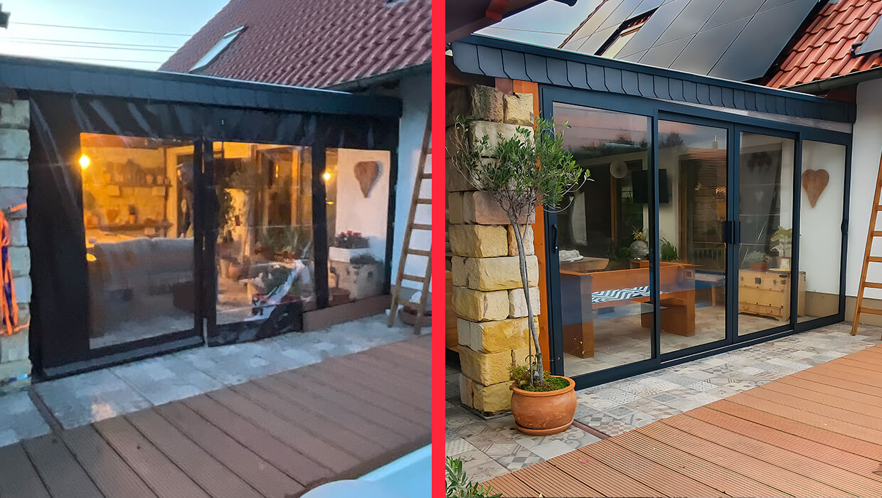 Glasschiebetür Aufhängung in Oschatz