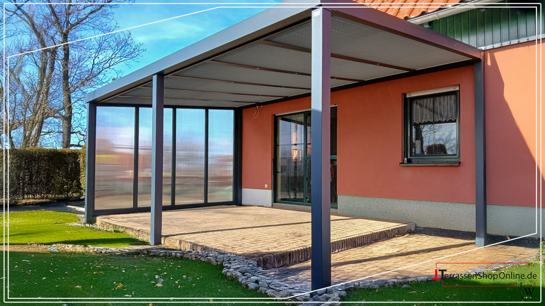 Terrassenüberdachung in Brand - Erbisdorf nachher