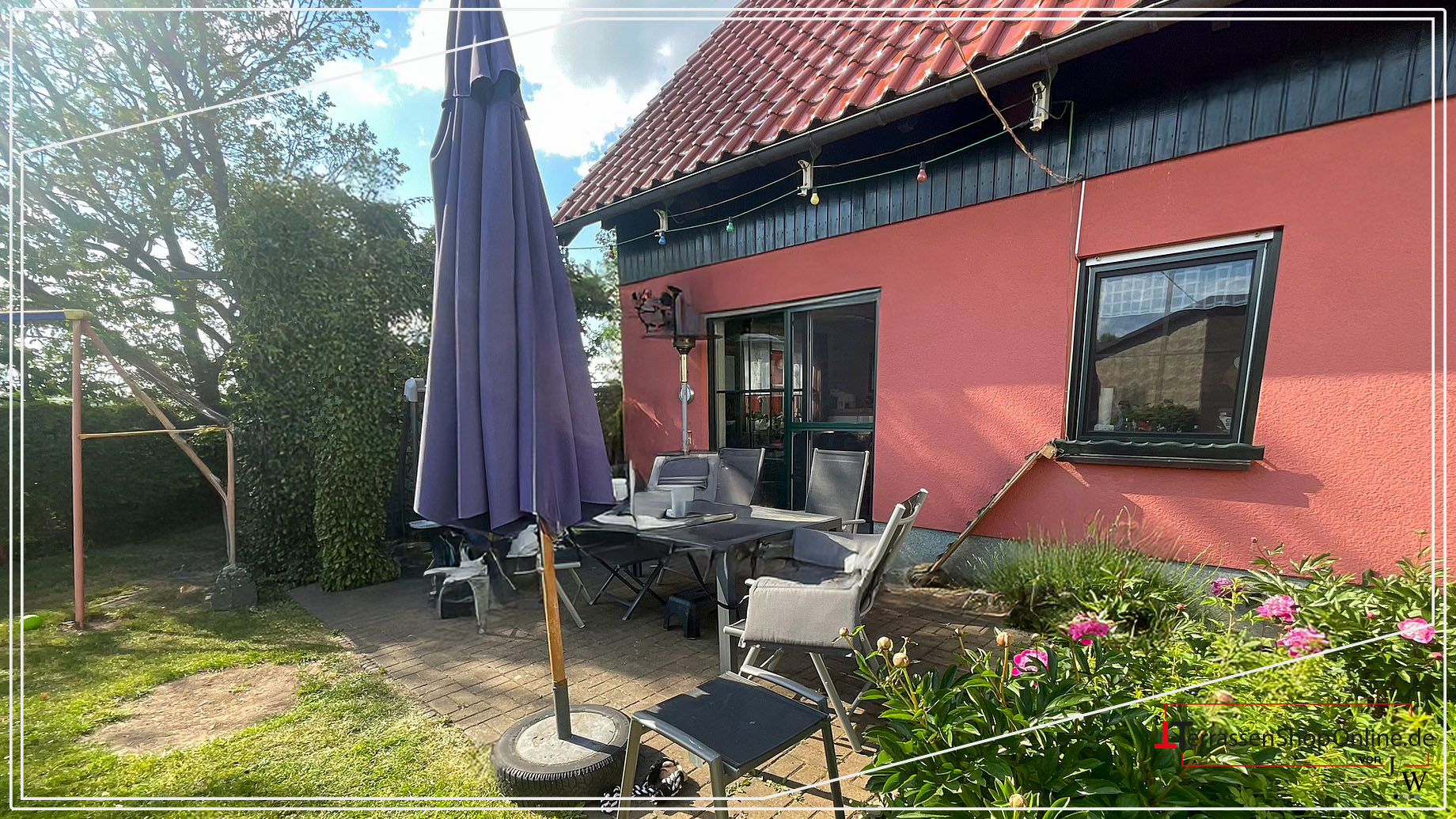 Terrassenüberdachung in Brand - Erbisdorf vorher