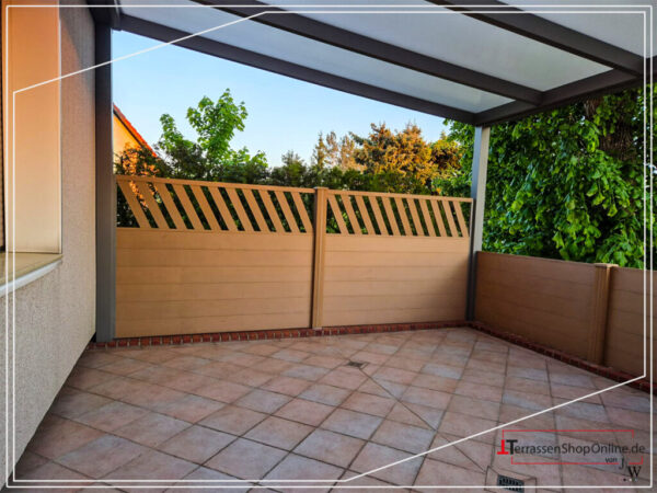 Montage der WPC-Terrassenüberdachung in Drebkau