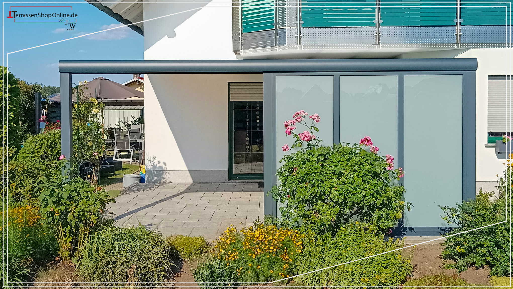 Terrassenüberdachung in Dreiheide nachher