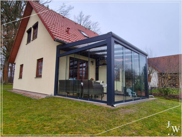 terrassenüberdachungerweiterung Neiße-Malxetal - nachher Terrassenüberdachung Neiße-Malxetal – modernes Design und Modularität