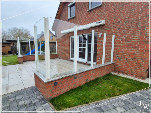 montage der terrassenüberdachung in Bargeshagen vorher